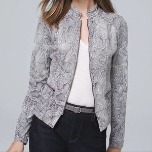 White House Black Market Snake Moto Jacket